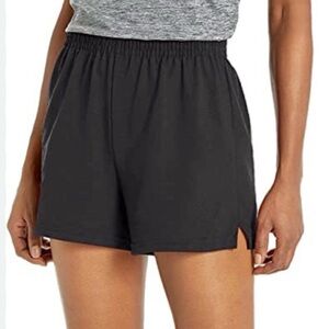 Y2K Soffe Black Cotton Short Shorts Size Small Roll Down Elastic High Waistband